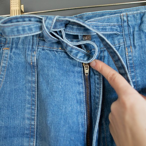 Vintage 1970's Braided Flare Jeans - Picture 3 of 10